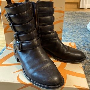 Via Spiga Dark Chocolate "Moto" Boots